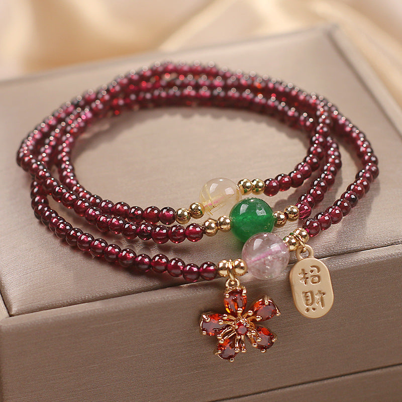 Natural Crystal Pomegranate Bracelet For Women
