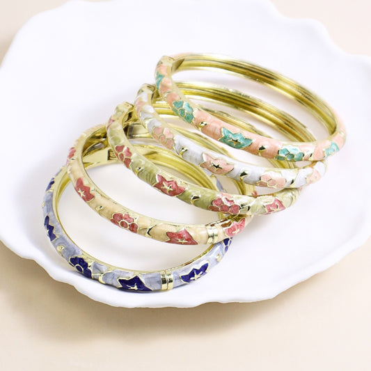 Enamel Floral Bracelet For Women