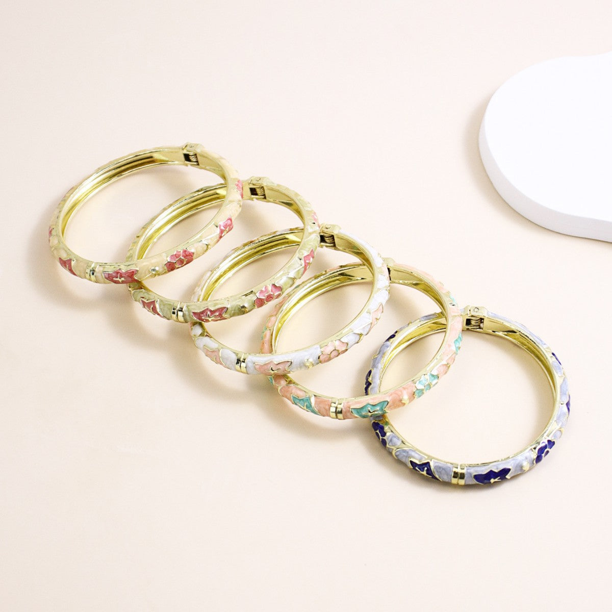 Enamel Floral Bracelet For Women