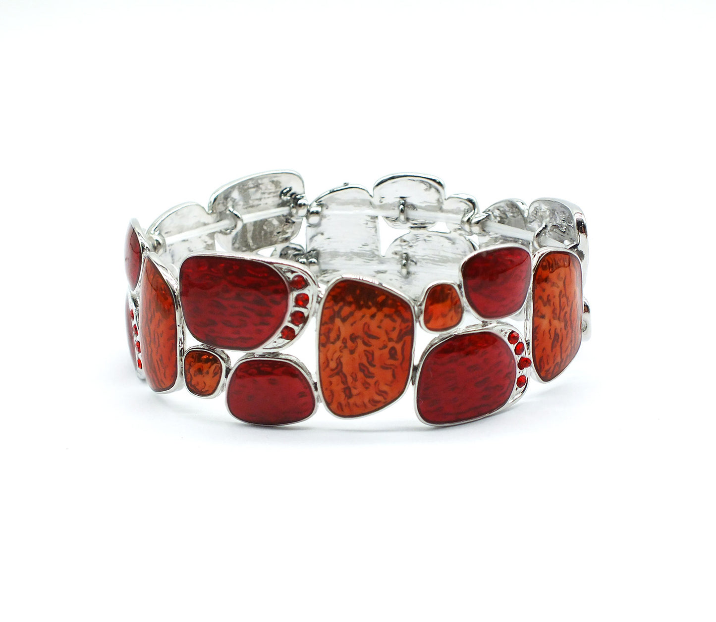 Geometric Enamel Stretch Bracelet For Women
