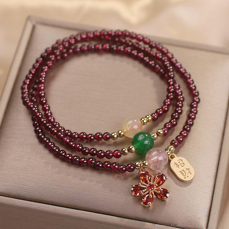 Natural Crystal Pomegranate Bracelet For Women
