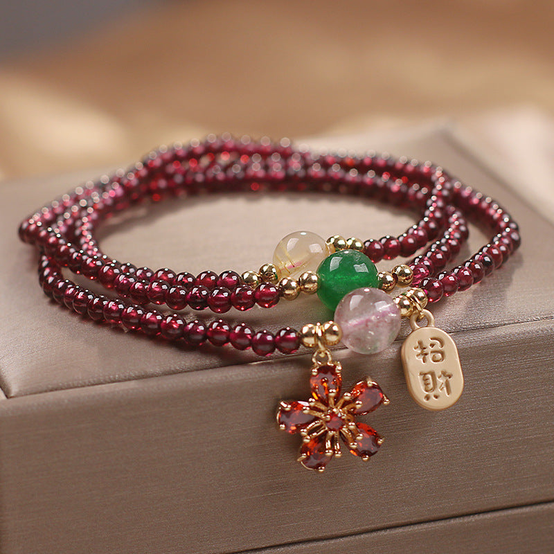 Natural Crystal Pomegranate Bracelet For Women