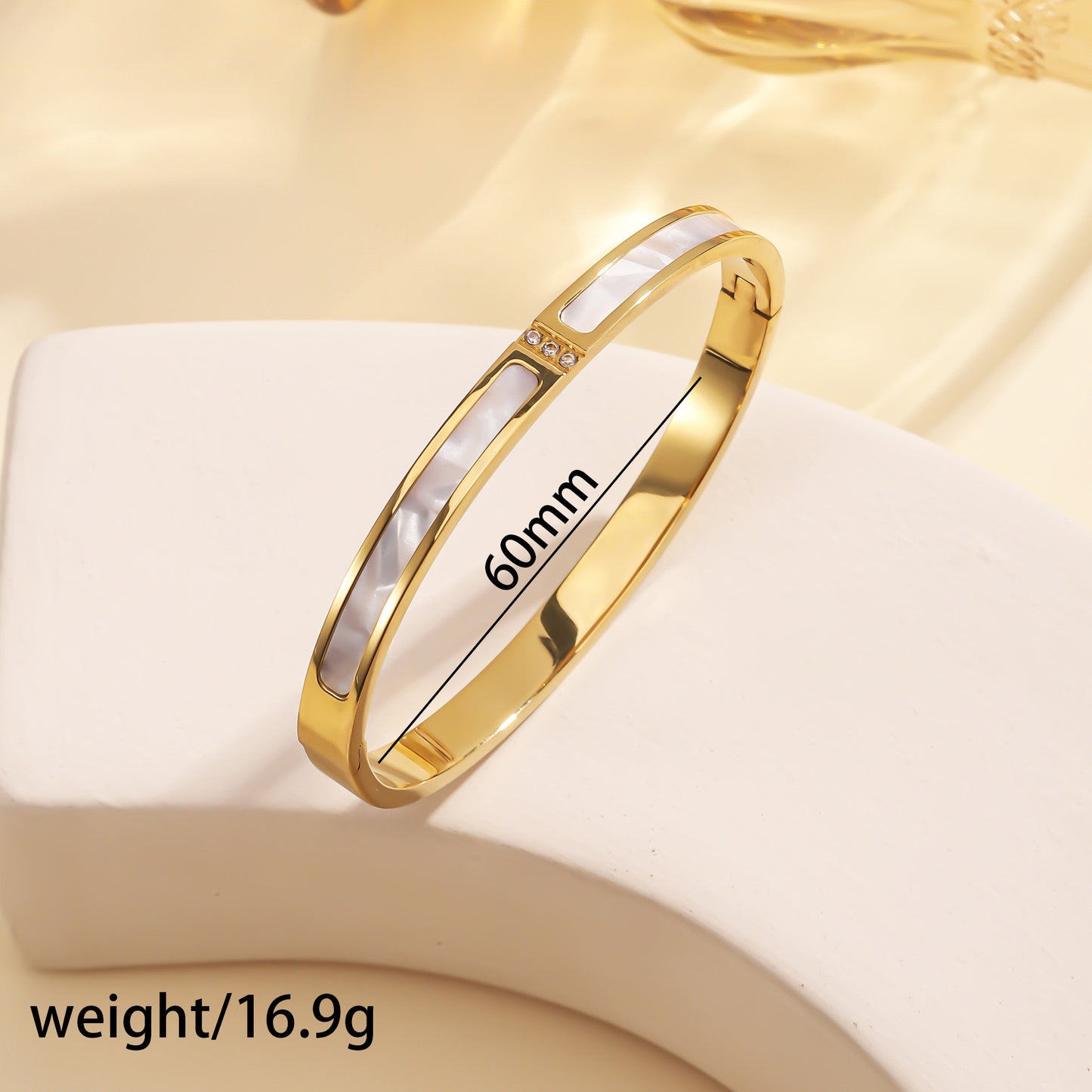 Diamond-studded Open Bracelet For Women