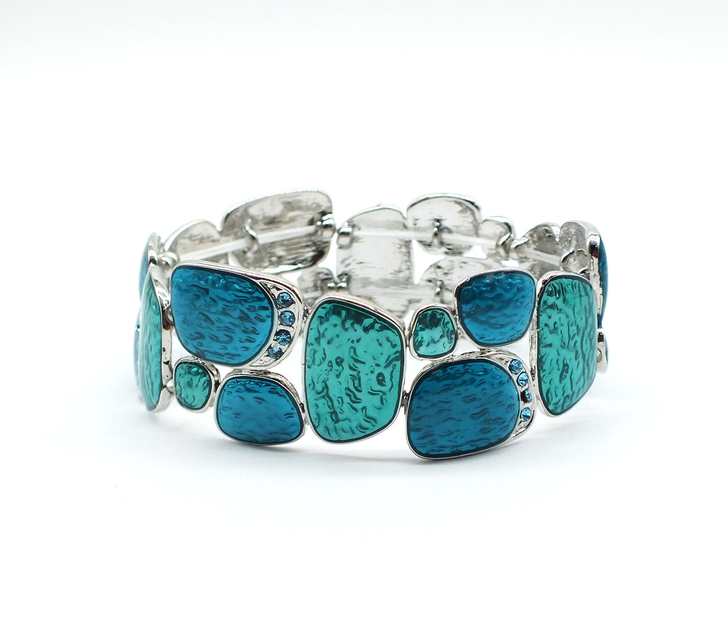 Geometric Enamel Stretch Bracelet For Women