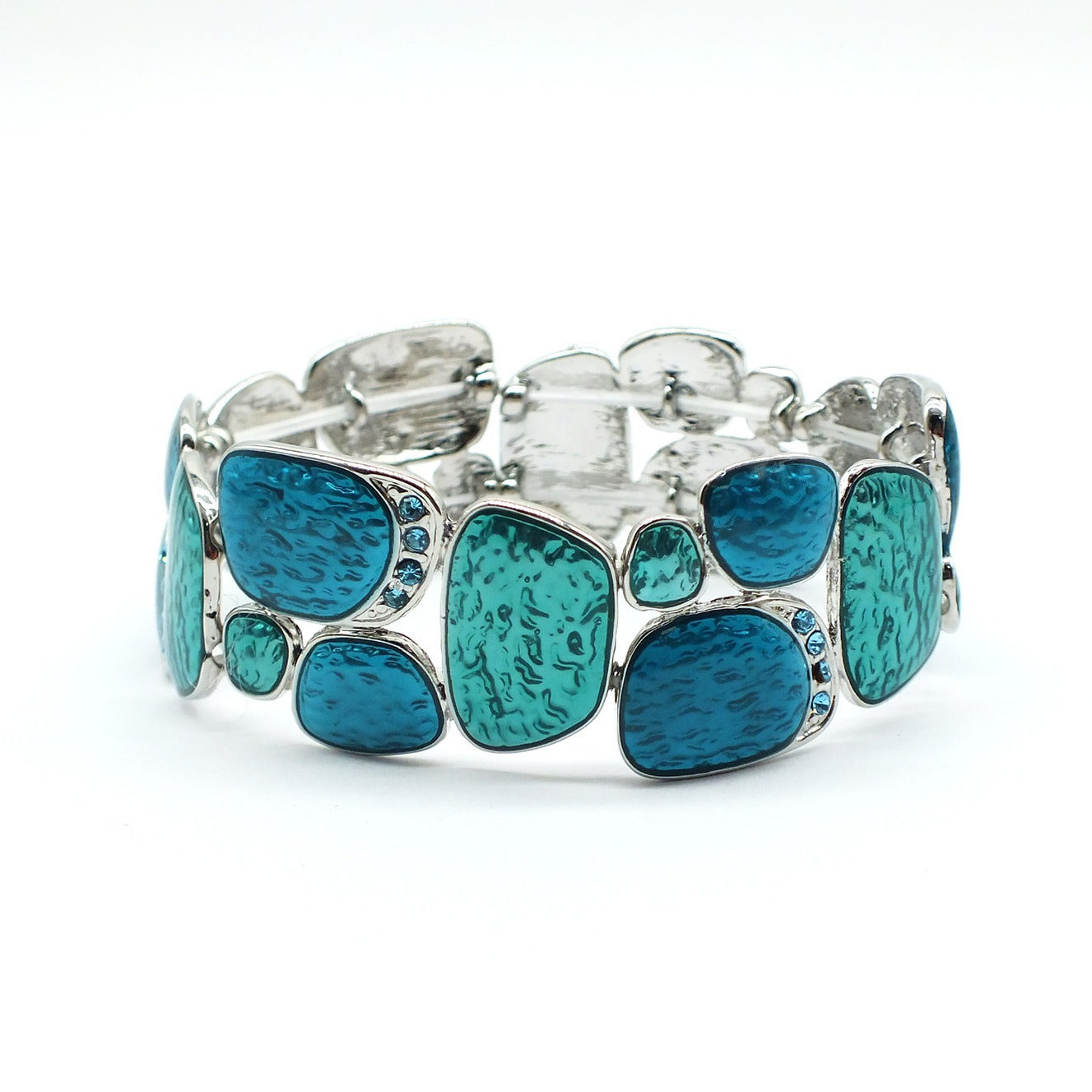 Geometric Enamel Stretch Bracelet For Women