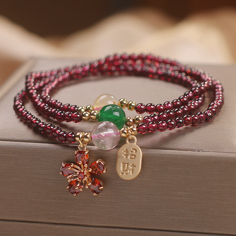 Natural Crystal Pomegranate Bracelet For Women