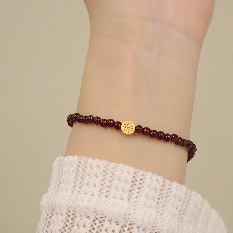 Gourd Bracelet Simple Garnet Bracelet For Women